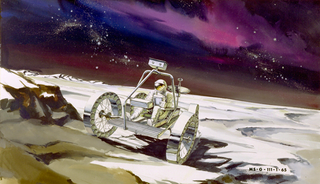 Illustration for article titled Lunar Dreams: 40 Classic Moon Exploration Paintings